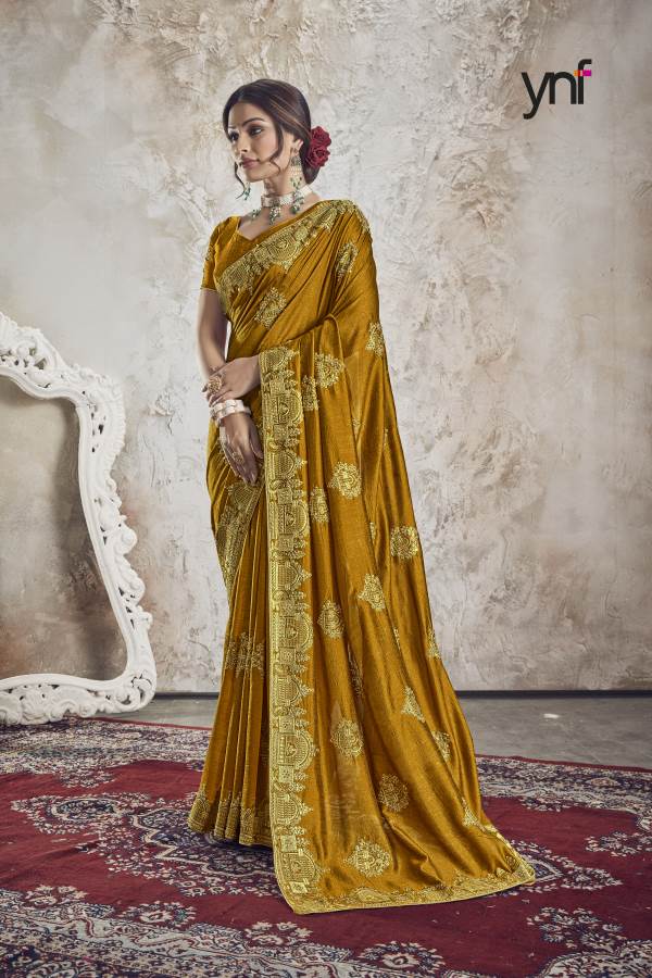 Ynf Jhoomar Zari New Exclusive Wedding Wear Vichitra Silk Saree Collection